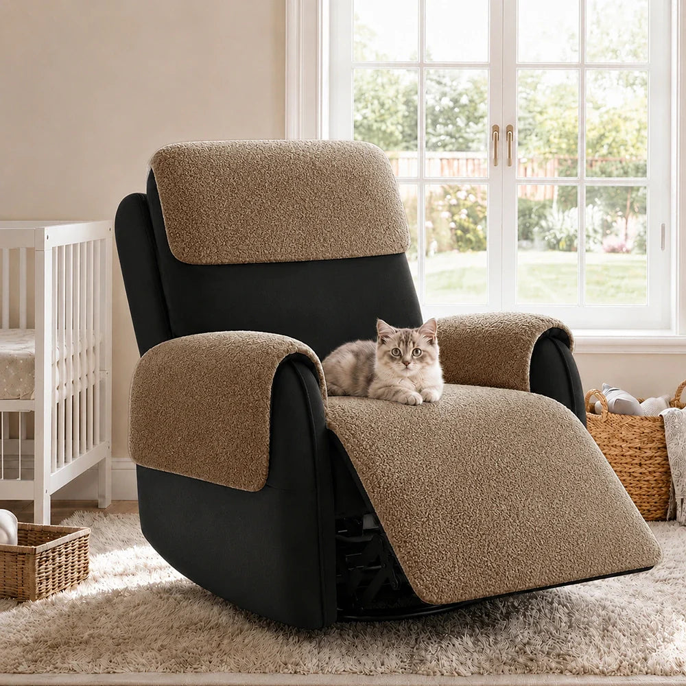 All-Season Breathable Chenille Recliner Slipcover - Scratch-Resistant, Soft, and Easy-Care Protection
