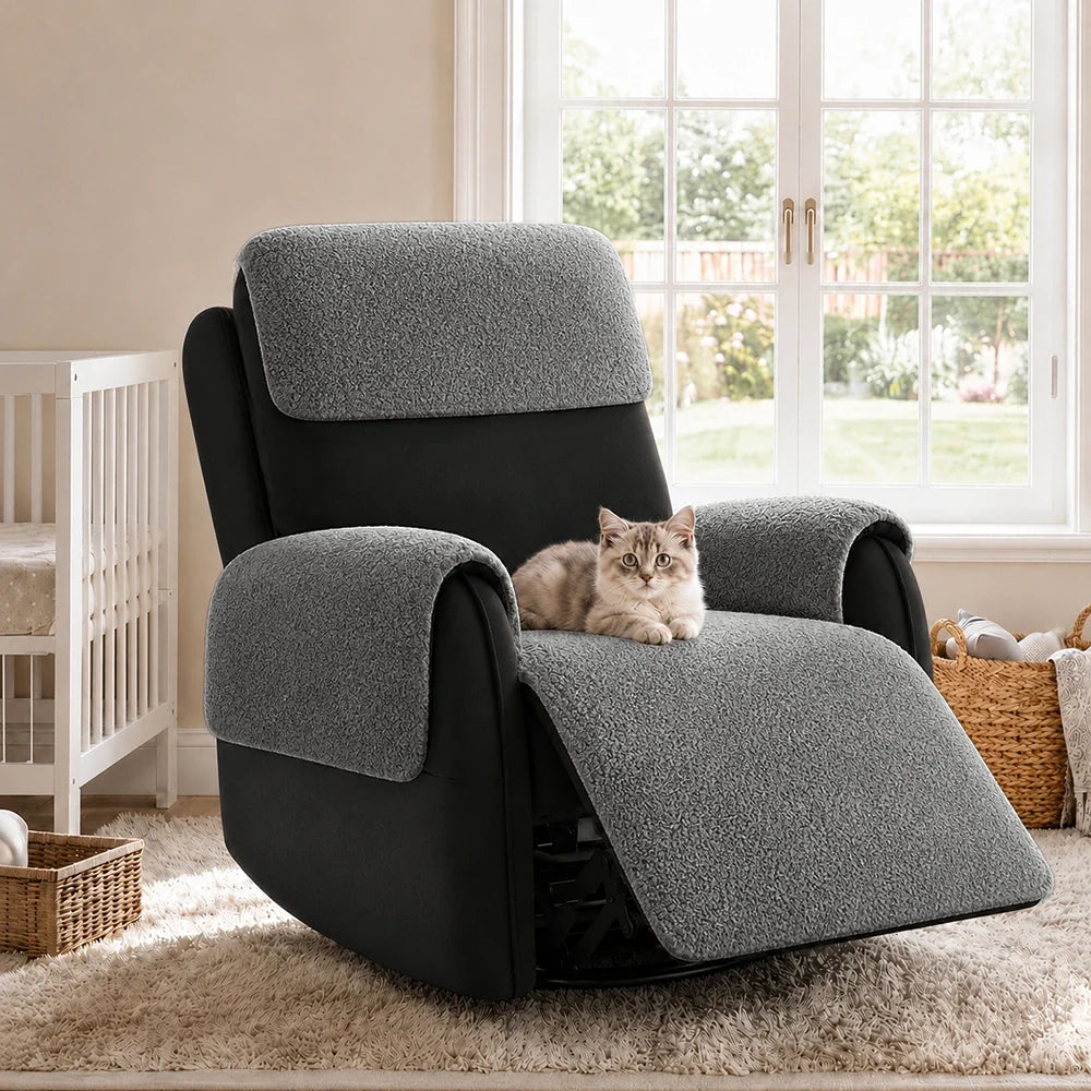 All-Season Breathable Chenille Recliner Slipcover - Scratch-Resistant, Soft, and Easy-Care Protection