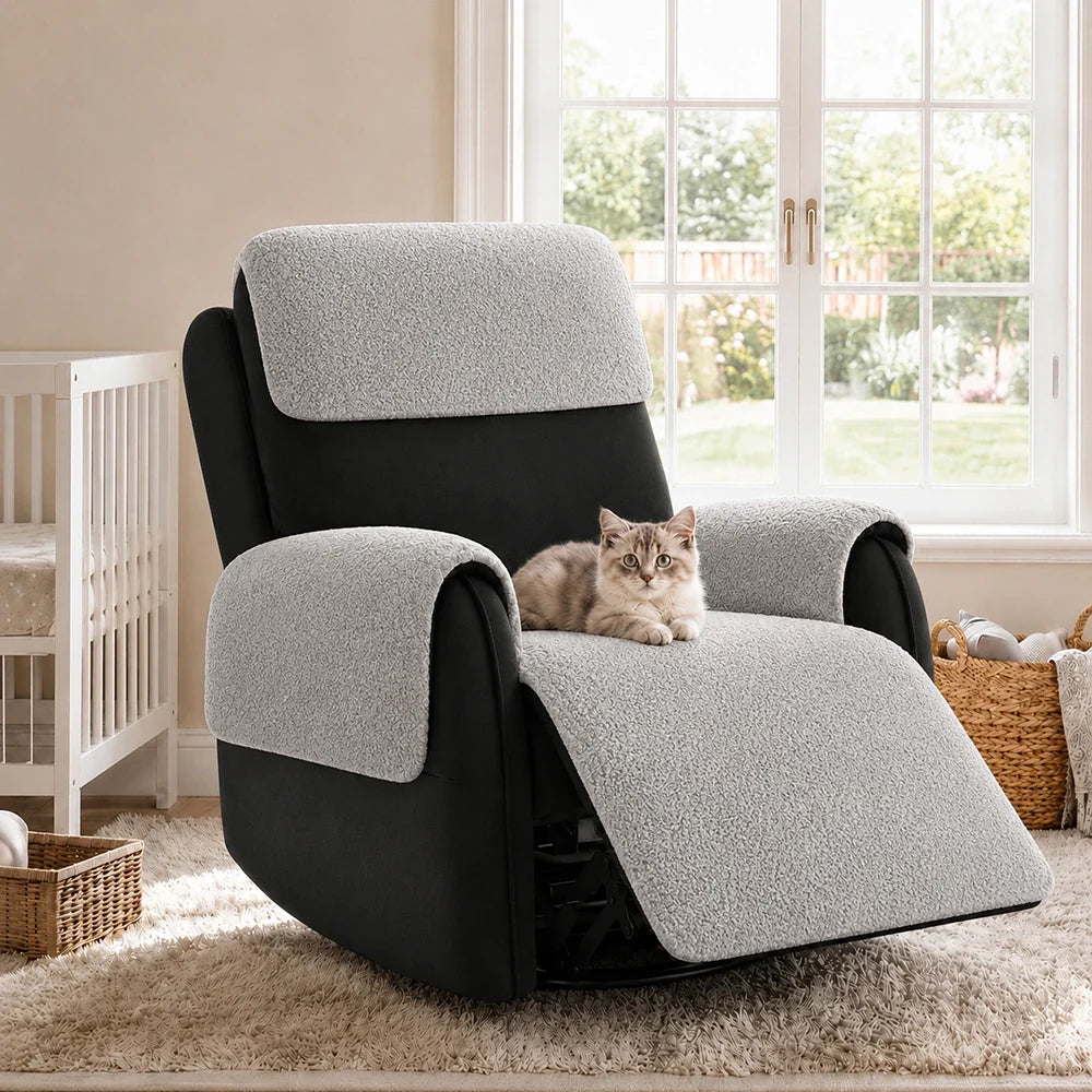 All-Season Breathable Chenille Recliner Slipcover - Scratch-Resistant, Soft, and Easy-Care Protection