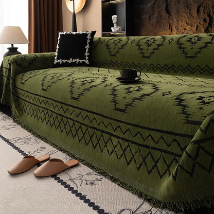 Chenille Retro Sofa Cover – Durable, Scratch-Resistant Couch Protector