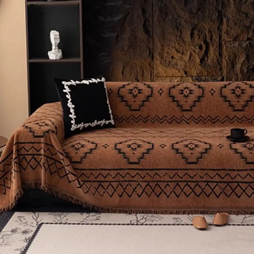 Chenille Retro Sofa Cover – Durable, Scratch-Resistant Couch Protector