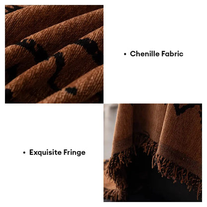 Chenille Retro Sofa Cover – Durable, Scratch-Resistant Couch Protector