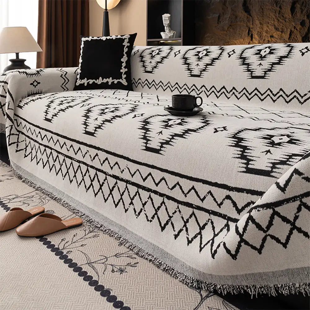 Chenille Retro Sofa Cover – Durable, Scratch-Resistant Couch Protector