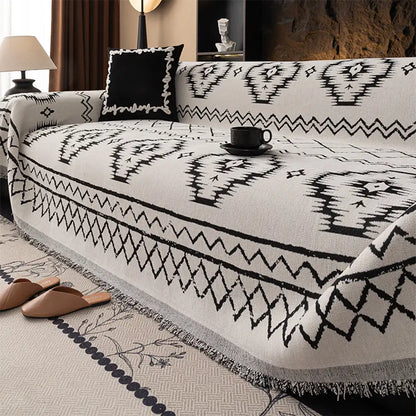 Chenille Retro Sofa Cover – Durable, Scratch-Resistant Couch Protector