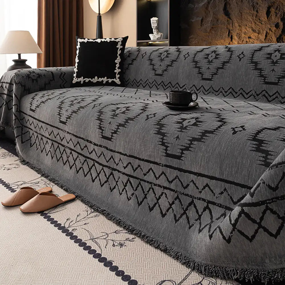 Chenille Retro Sofa Cover – Durable, Scratch-Resistant Couch Protector