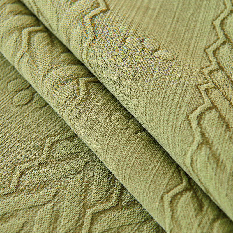 Breathable Chenille Couch Cover with Wheat Ear Print - Non-Slip