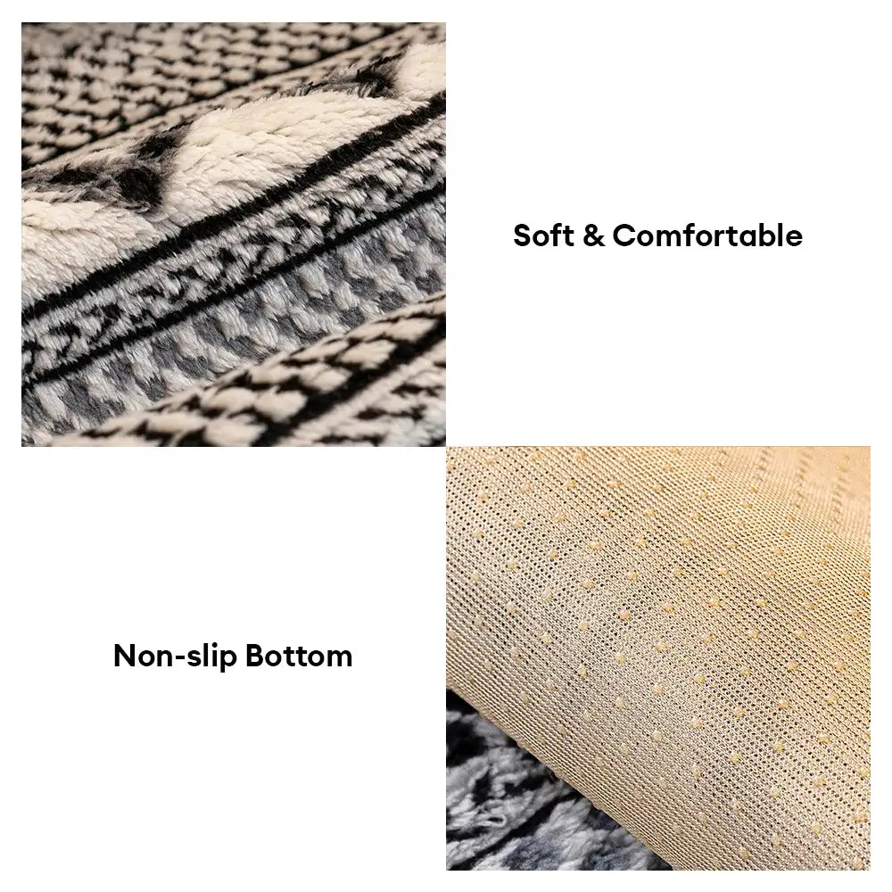 Classic Plaid Plush Couch Cover - Scratch-Resistant, Non-Slip & Ultra-Comfortable