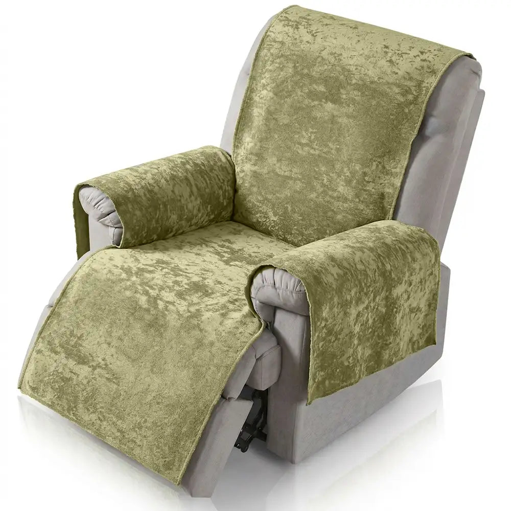 Cloud-Fleece Anti-Slip One-Piece Recliner Slipcover — Ultra-Soft, Secure Fit