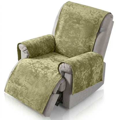 Cloud-Fleece Anti-Slip One-Piece Recliner Slipcover — Ultra-Soft, Secure Fit