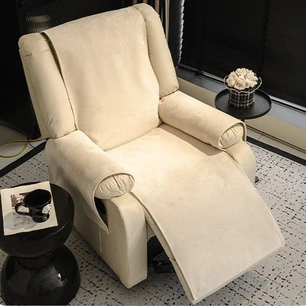 Cloud-Fleece Anti-Slip One-Piece Recliner Slipcover — Ultra-Soft, Secure Fit