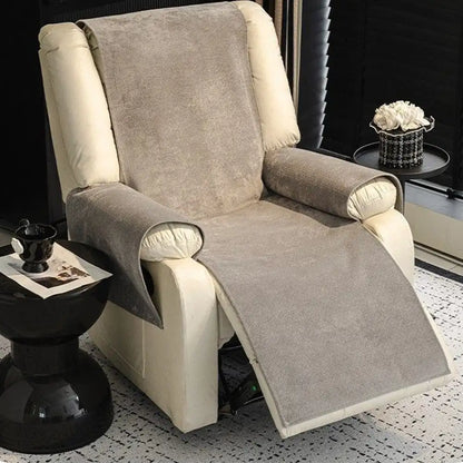 Cloud-Fleece Anti-Slip One-Piece Recliner Slipcover — Ultra-Soft, Secure Fit
