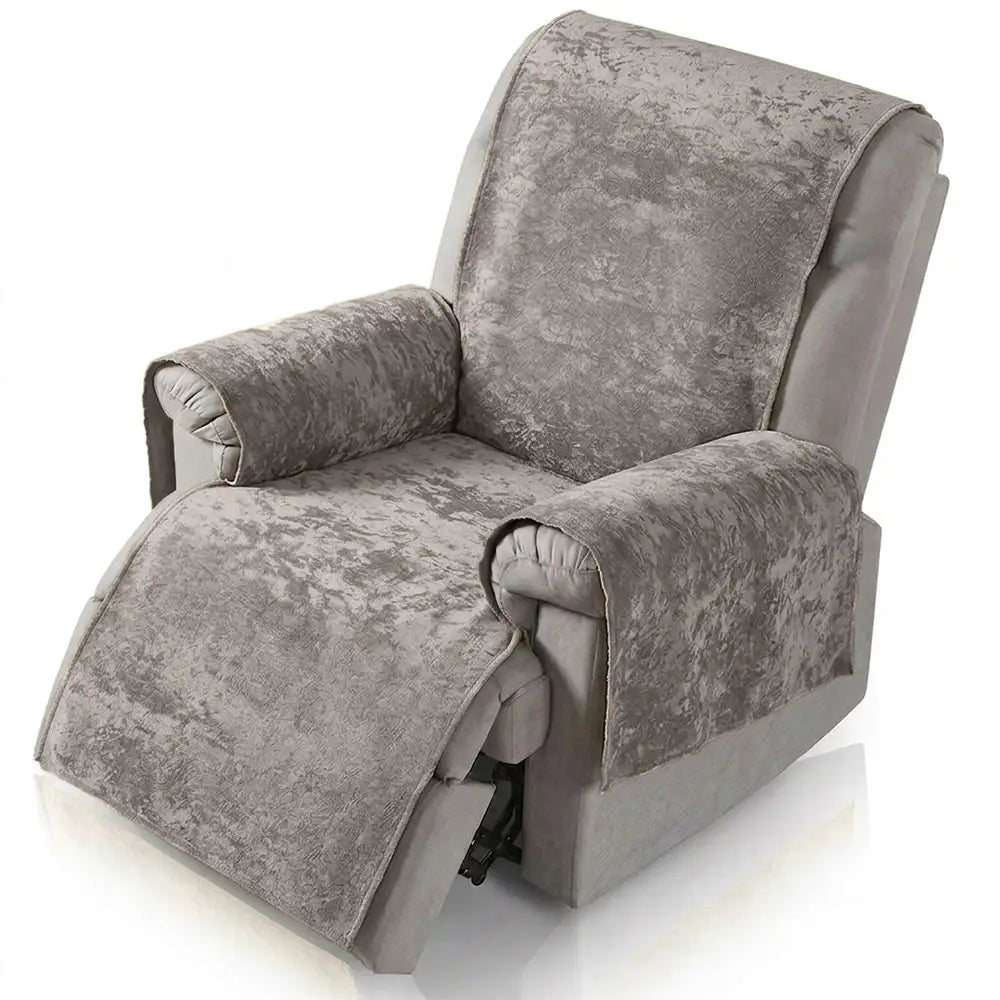 Cloud-Fleece Anti-Slip One-Piece Recliner Slipcover — Ultra-Soft, Secure Fit