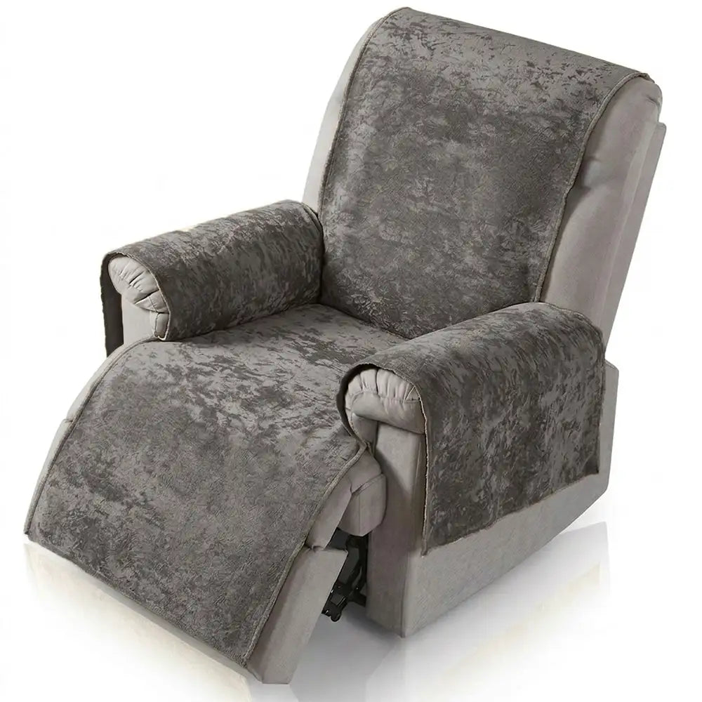 Cloud-Fleece Anti-Slip One-Piece Recliner Slipcover — Ultra-Soft, Secure Fit