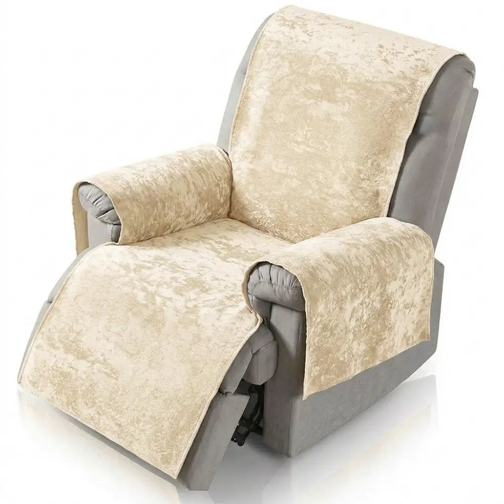 Cloud-Fleece Anti-Slip One-Piece Recliner Slipcover — Ultra-Soft, Secure Fit
