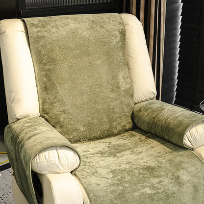 Cloud-Fleece Anti-Slip One-Piece Recliner Slipcover — Ultra-Soft, Secure Fit