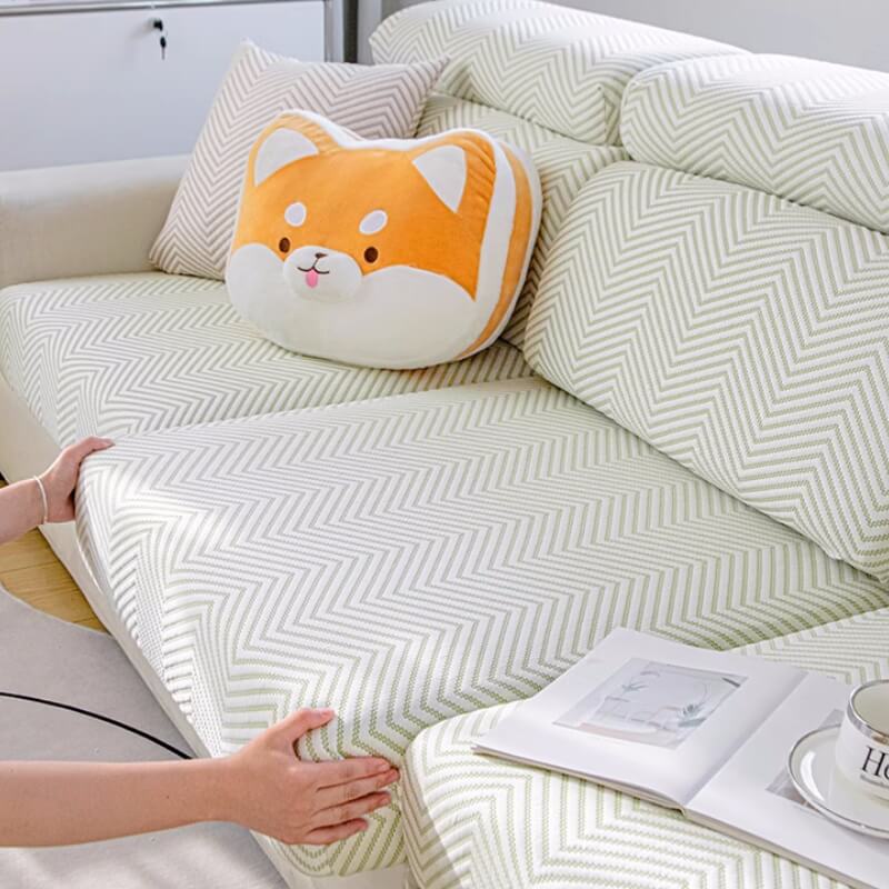 Cooling Ice-Silk Stretch Full-Wrap Sofa Cover for Complete Protection — Magic Couch Cover