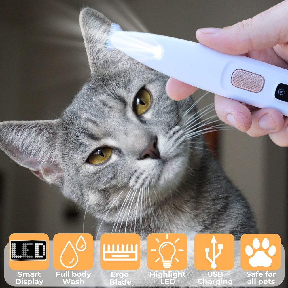 Cat Grooming Kit - Quiet Cordless Pet Trimmer for Gentle, Hassle-Free Grooming