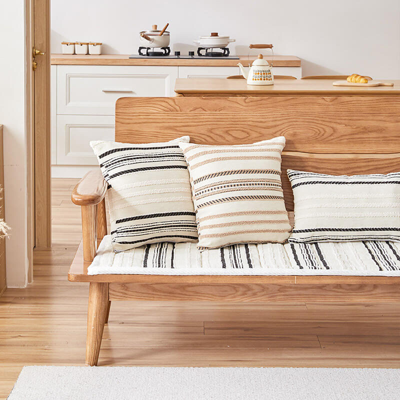 Cozy Chenille Striped Plush Sofa Protector — Non-Slip Couch Cover & Pet Mat