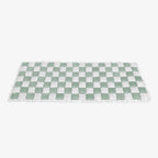 Cream-Colored Large Plaid Square Fuzzy Pet Mat - Multi-Use Bed and Couch Cover