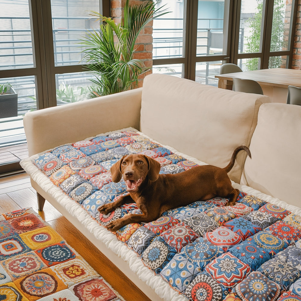 Garden-Chic Cotton Pet-Friendly Couch Protector