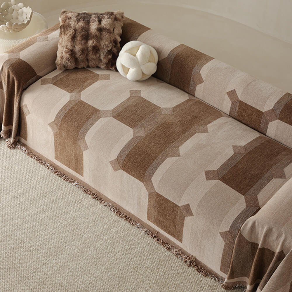 Chenille Wear-Resistant Sofa Protector with Full-Coverage Couch Cover