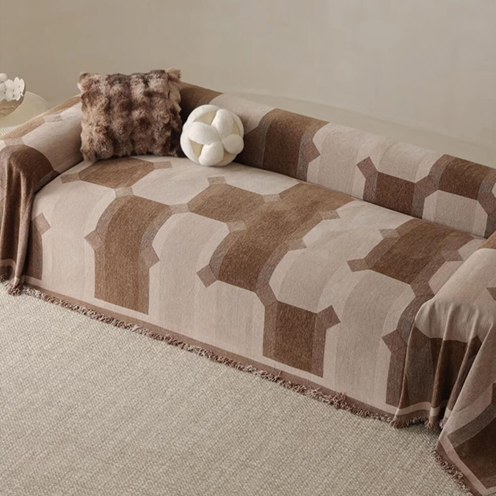 Chenille Wear-Resistant Sofa Protector with Full-Coverage Couch Cover