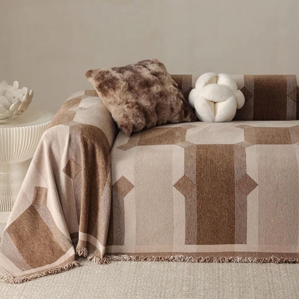 Chenille Wear-Resistant Sofa Protector with Full-Coverage Couch Cover