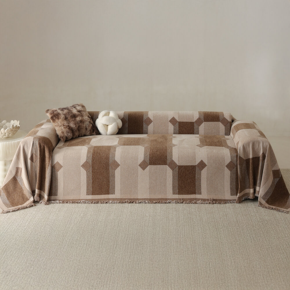 Chenille Wear-Resistant Sofa Protector with Full-Coverage Couch Cover