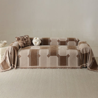 Chenille Wear-Resistant Sofa Protector with Full-Coverage Couch Cover