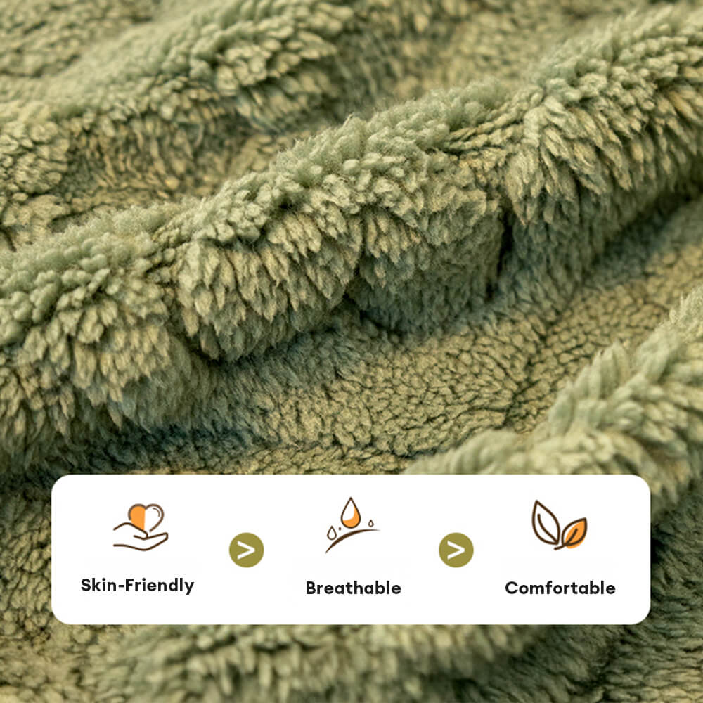 Cozy Floral Jacquard Fleece Couch Cover for Warmth and Style