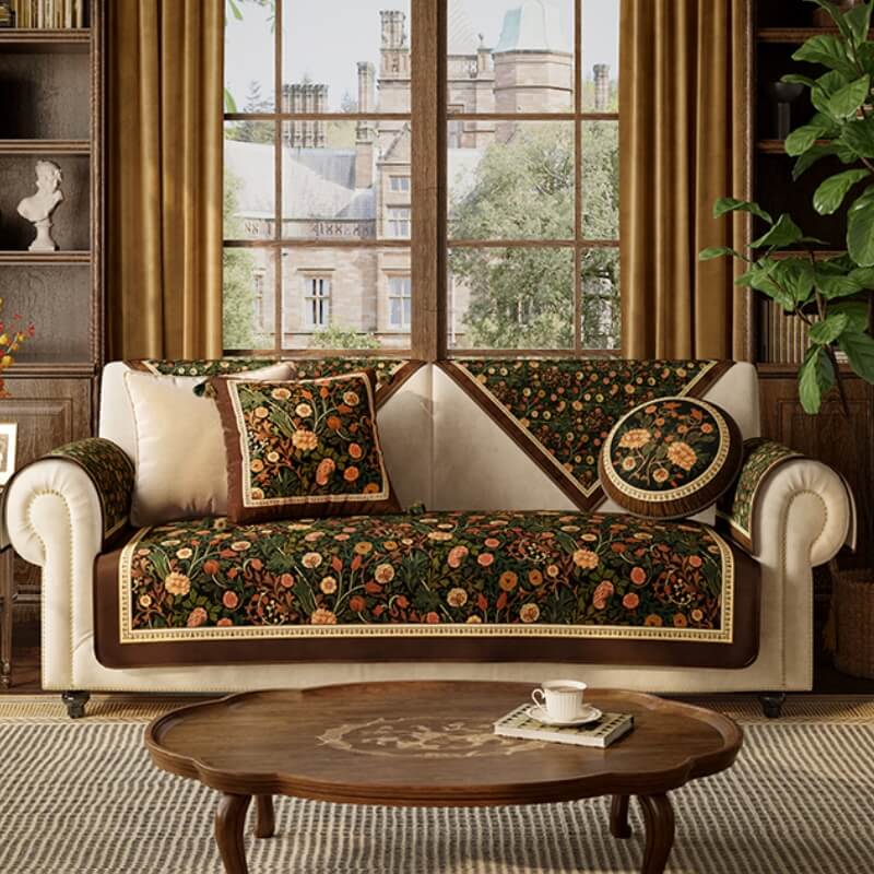 Garden Vintage Luxury Furniture Protector – Non-Slip Couch Covers