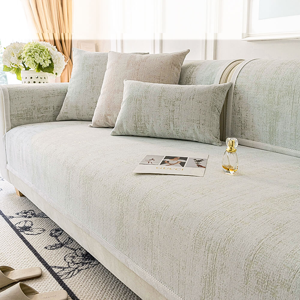 Classic Textured Chenille Couch Cover – Thick, Chic & Durable