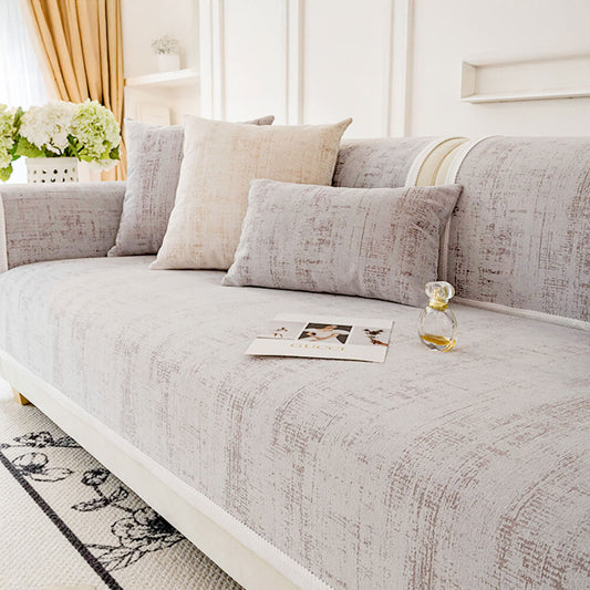 Classic Textured Chenille Couch Cover – Thick, Chic & Durable