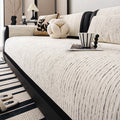 Chic Modern French-Striped Chenille Sofa Cover