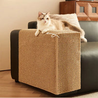 Faux-Sisal Sofa Armrest Cover — Scratch-Resistant Protector for Cats