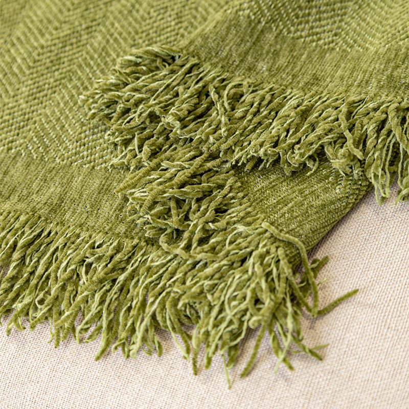 Full-Coverage Herringbone Chenille Sofa Protector - Durable Wear-Resistant Couch Cover