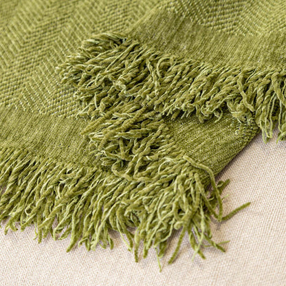 Full-Coverage Herringbone Chenille Sofa Protector - Durable Wear-Resistant Couch Cover