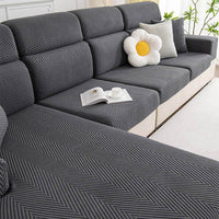 All‑Around Protection: Fully Wrapped Herringbone Couch Cover