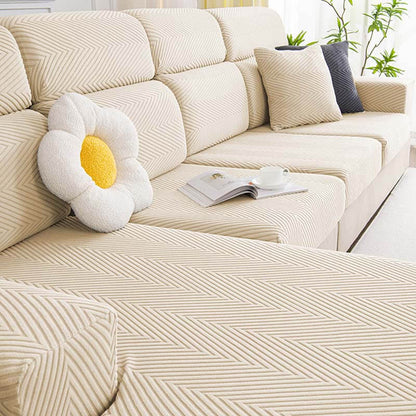 All‑Around Protection: Fully Wrapped Herringbone Couch Cover