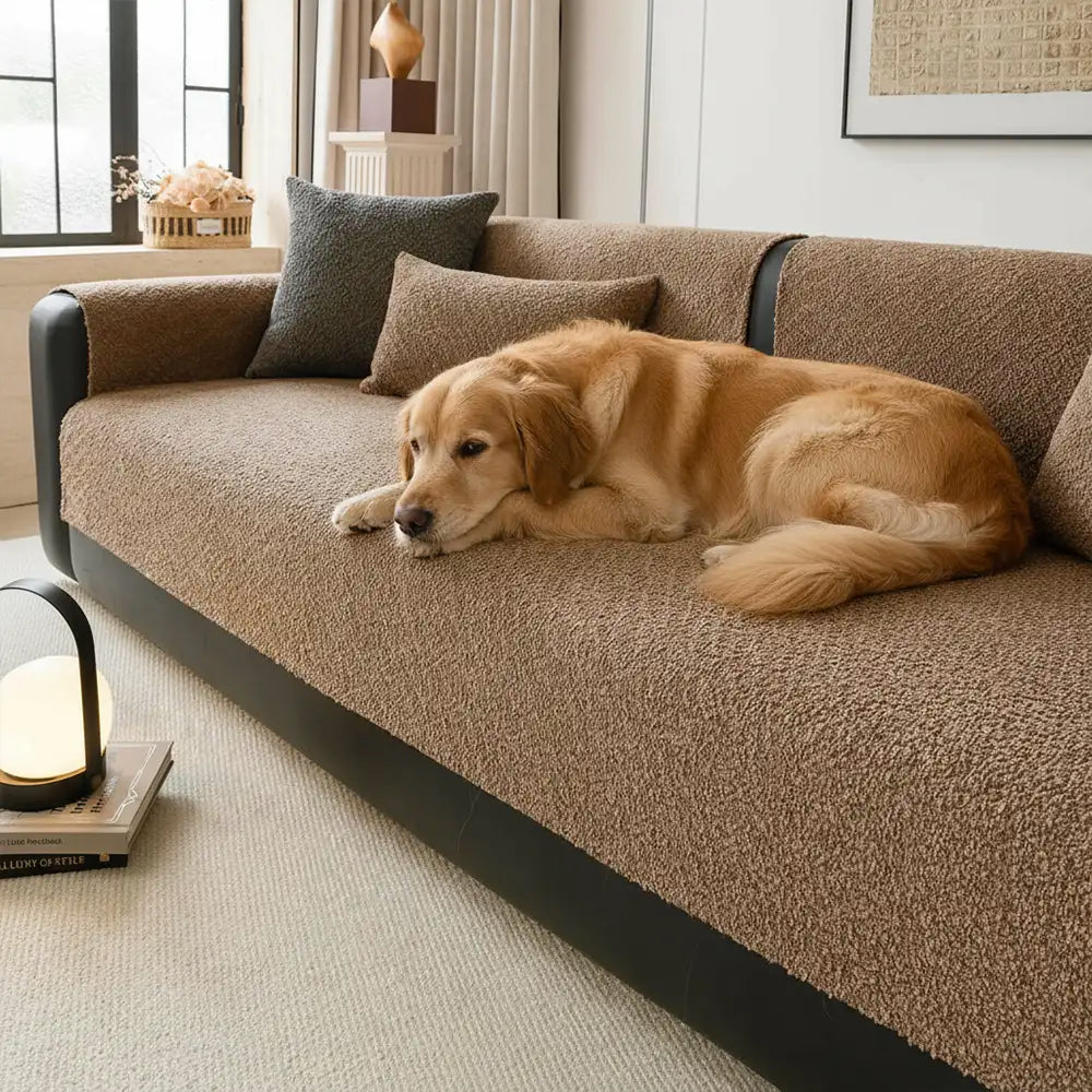 All-Season Breathable Chenille Couch Cover — Scratch-Resistant Sofa Protection for Outdoor Furniture