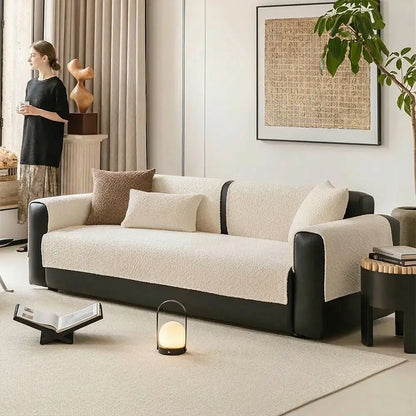 All-Season Breathable Chenille Sofa Cover—Scratch-Resistant Protection for Your Couch