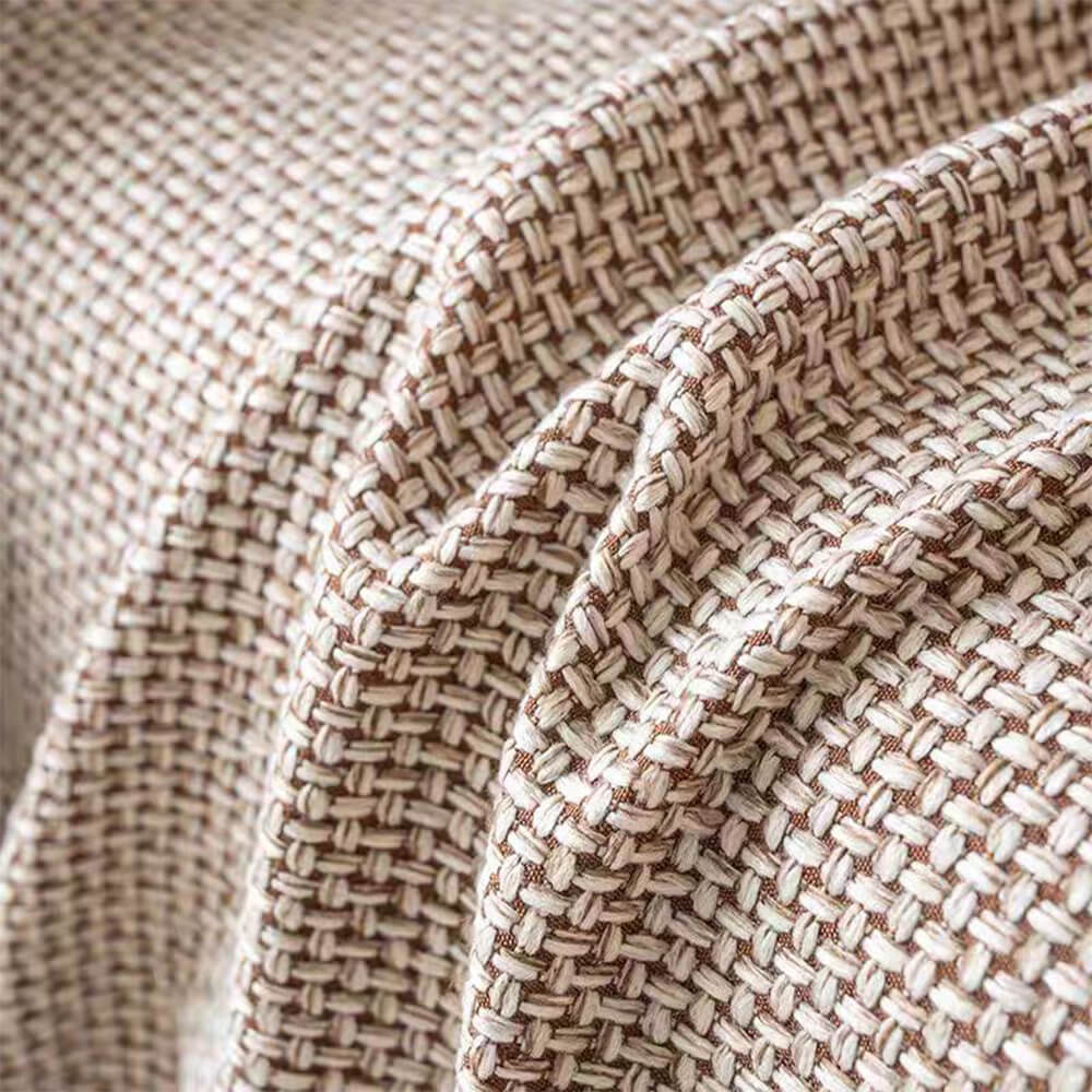 Breathable Linen-Look Woven Throw Couch Cover — Scratch-Resistant & Durable Sofa Protection