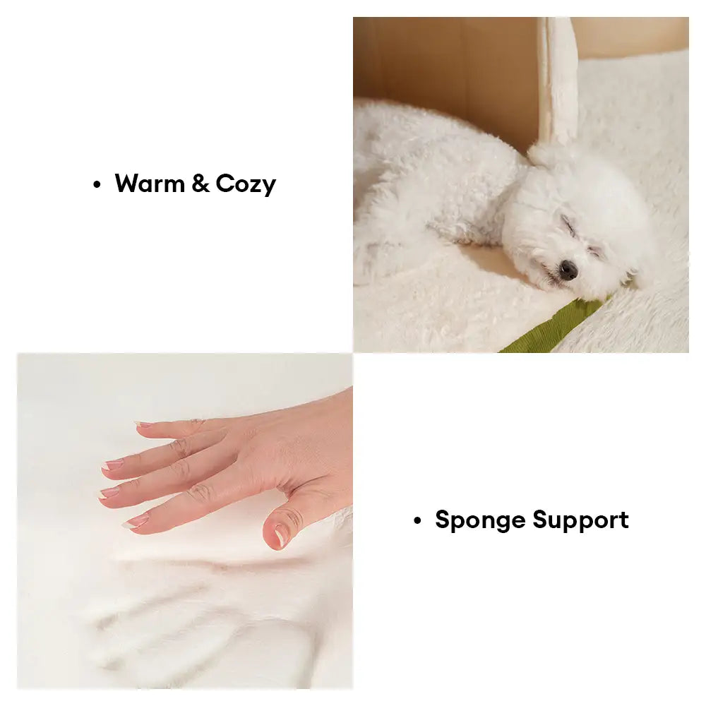 Cozy Cave-Style Warm Sleep Den for Cats & Dogs - Deep, Snug Hideaway