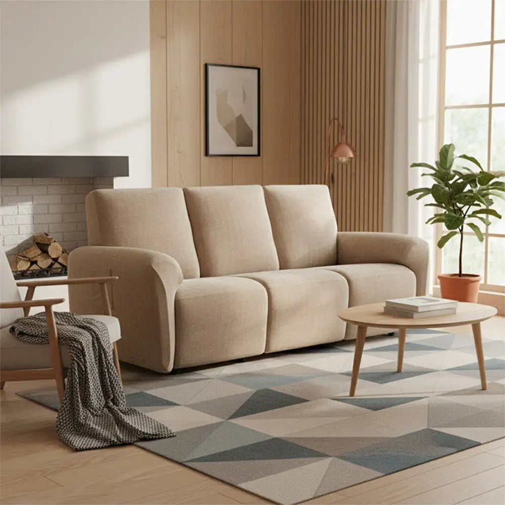 Luxurious Chenille Herringbone Elastic Full-Coverage Recliner Couch Cover