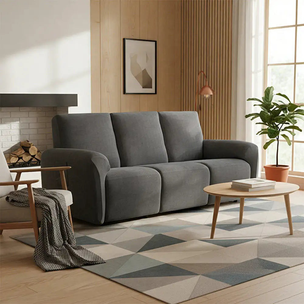 Luxurious Chenille Herringbone Elastic Full-Coverage Recliner Couch Cover