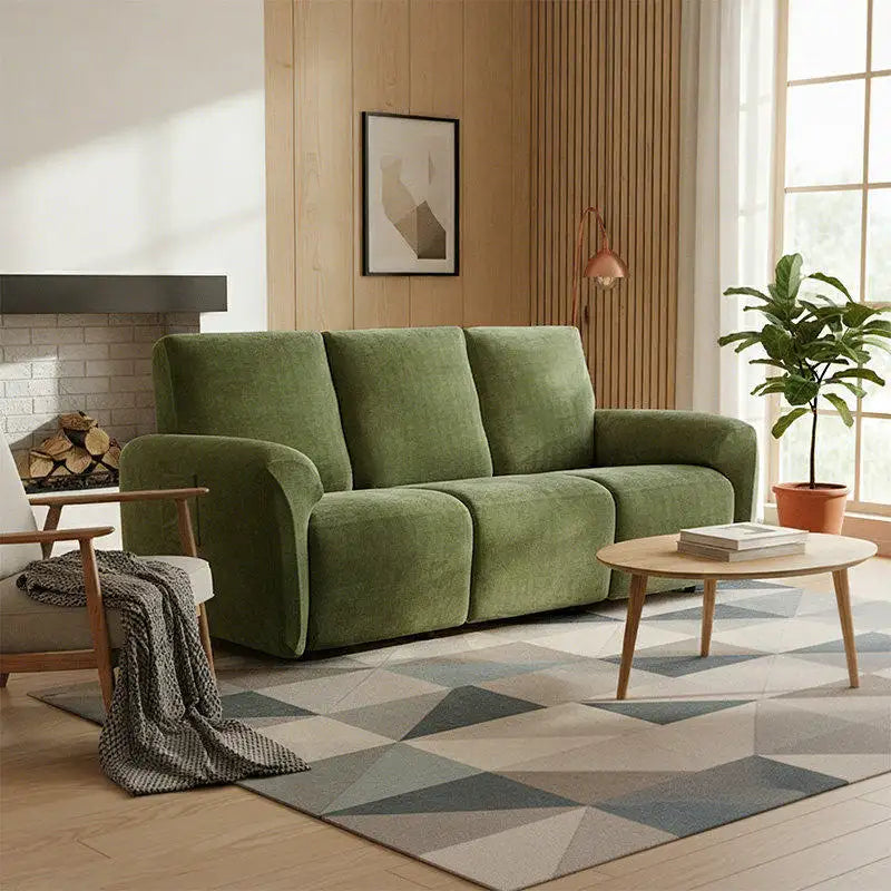 Luxurious Chenille Herringbone Elastic Full-Coverage Recliner Couch Cover