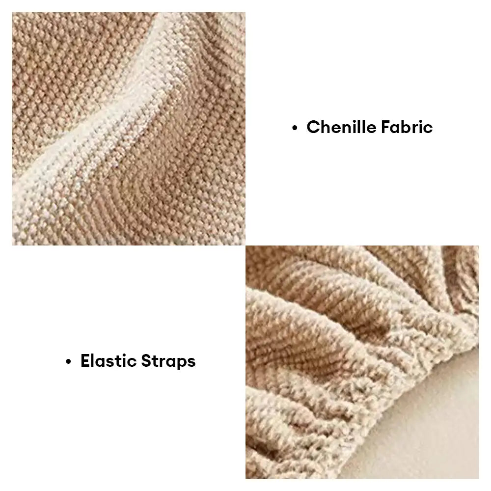 Luxurious Chenille Herringbone Elastic Full-Coverage Recliner Couch Cover