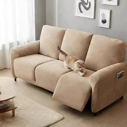Luxurious Chenille Herringbone Elastic Full-Coverage Recliner Couch Cover