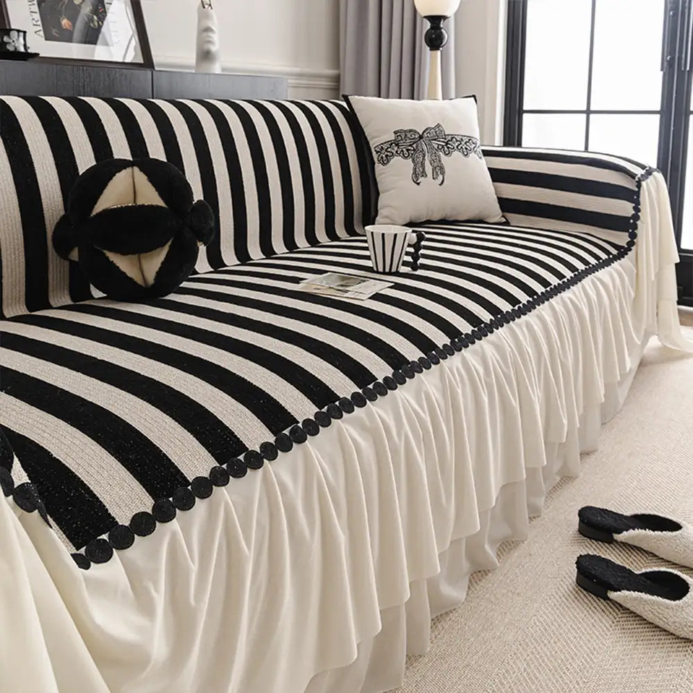 Chenille Scratch-Resistant Pet-Friendly Sofa Protector, Non-Slip Couch Cover