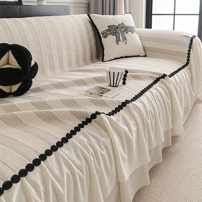 Chenille Scratch-Resistant Pet-Friendly Sofa Protector, Non-Slip Couch Cover